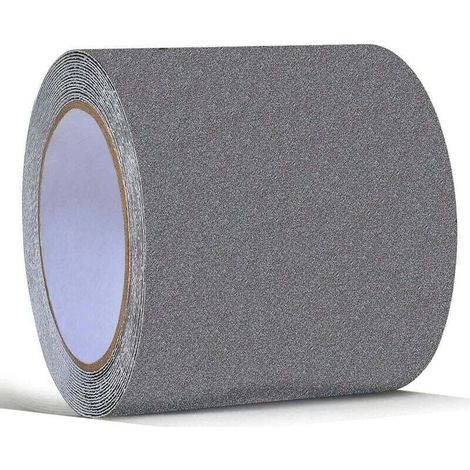 Ruban antidérapant gris à haute traction pour marches intérieures et extérieures. rampes. allées et terrasses. 4" x 5m