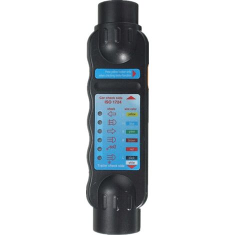 7-poliger Anhängertester, 7-poliger Anhängersteckertester, 12V-Anhängerlichttester, Diagnosewerkzeug für Kabelverdrahtung und Schaltkreise, für Wohnwagen, Wohnmobile und Pkw (7-poliger Anhängertester) (1/5)