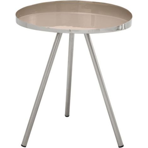 Table d'Appoint Design "Morrison" 48cm Taupe (1/2)