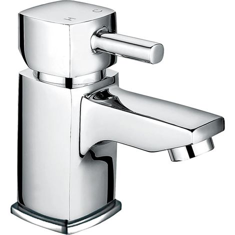 Luxury Modern Cube Mini Mono Basin Mixer - Chrome