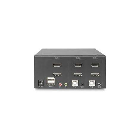 Switch KVM Digitus, 2 porte, doppio schermo, 4K, HDMI®