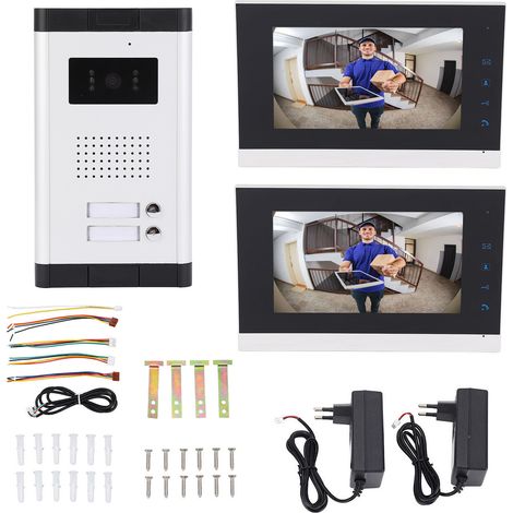 Decdeal – Système d'interphone vidéo filaire 4 fils – Affichage tactile 7 pouces – Vision nocturne IR – Déverrouillage à distance – Pour villa et appartement (1/5)