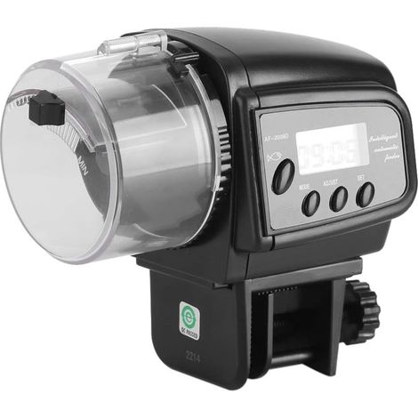 Distributeur automatique de nourriture pour poissons - Distributeur de nourriture électronique numérique LCD avec minuterie pour aquarium (1/5)