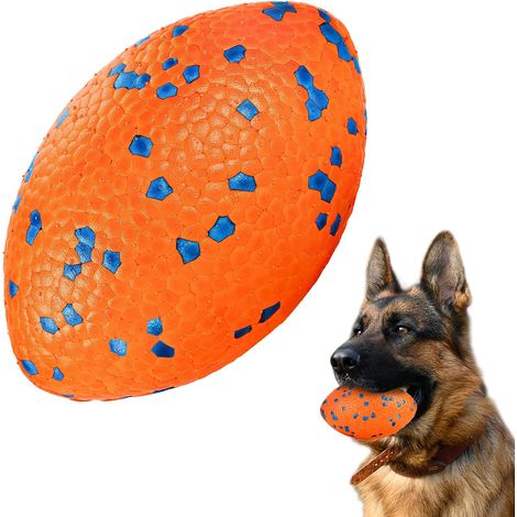 Ballon Rugby pour Chien en E-TPU, Jouet Flottant pour Lancer et Rapporter, Plage, Piscine et Lac, Chiens Moyens et Grands (1/5)