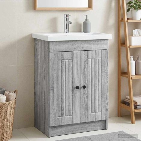 Cabinet debajo del fregadero  gris 56 x 37,5 x 81 cm