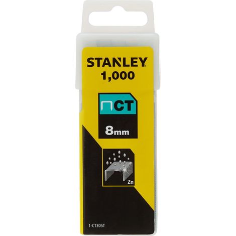 Stanley Tools Flat Narrow Crown Staples 8mm - Pack of 1000 (1/5)