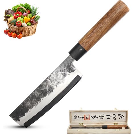 Couteau de Cuisine Nakiri FISHTEC Forgé à la Main - Acier Japonais (1/5)