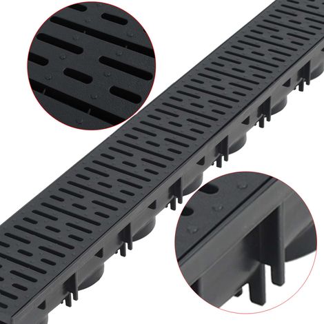 Maison Exclusive - Canalette di Drenaggio in Plastica 4 m