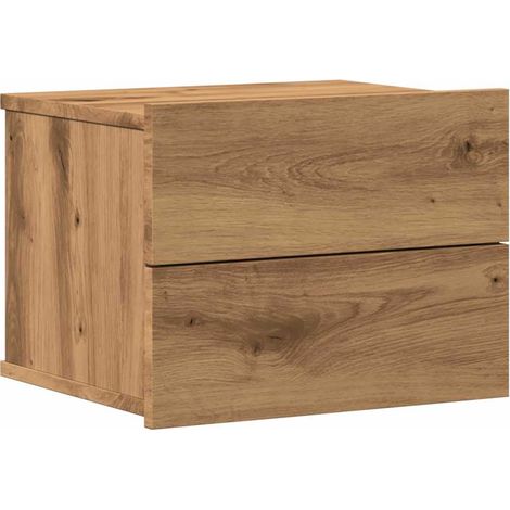 Table de chevet murale,Cabinet de chevet,Table de nuit chêne artisanal 40x32x30 cm CFW714907 (1/5)