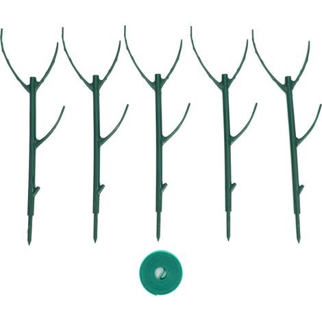 Piquets de support pour plantes, hauteur réglable pour plantes d'intérieur et d'extérieur, vigne Monstera grimpante robuste, assemblage facile avec attaches, 5 pièces (1/5)