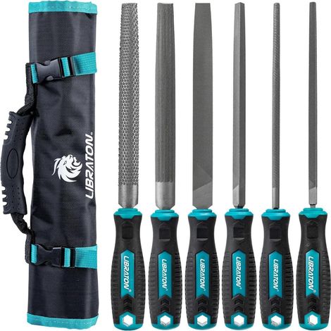 Feilensatz 6tlg 200 mm für Metall und Holz mit Rolltasche (1/5)