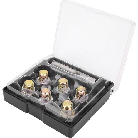 Kit de réparation de filetage de bouchon de vidange d'huile M13 x 1,25 mm, outil de retaraudage pour vis de carter d'huile (1/5)
