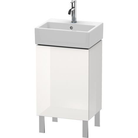 Duravit Meuble sous-lavabo L-Cube vertical, 1 porte, à charnières à droite, 43,4x34,1 cm, pour Vero Air 072445, Coloris: Laque brillante blanche - LC6750R8585 (1/5)