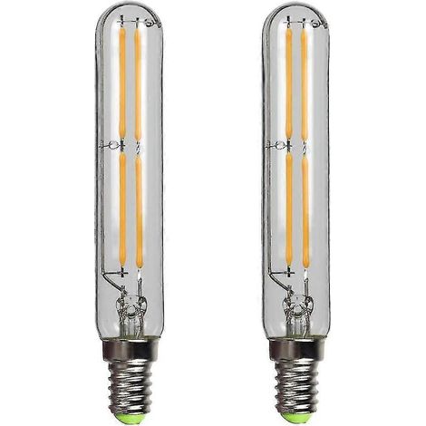 Lot de 2 ampoules LED à filament T20 4W, culot E14 Edison, blanc chaud 2700K (1/5)