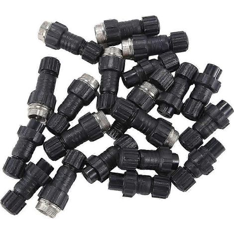 Lot de 10 connecteurs GX16 M16 QL16 en plastique16 mmpour montage sur panneau d'accueilmâle/femelle2 brochesnoirs. (1/5)