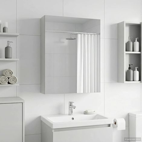 vidaXL Mobiletto per specchio da bagno Bianco 50 x 14,5 x 70 cm