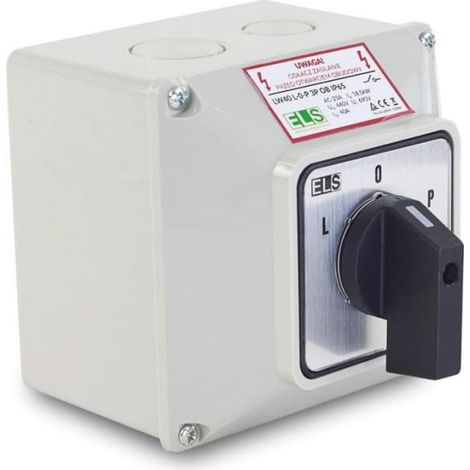 Nockenschalter L-0-P 16A 3P im IP65-Gehäuse / LW16 L-0-P 3P OB
