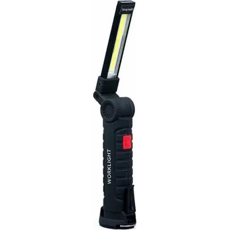 Lampe de travail LED rotative à 360 degrés, Rechargeable à la main, multifonction, lampe de poche professionnelle, idéale pour les réparations automobiles，grand (1/5)