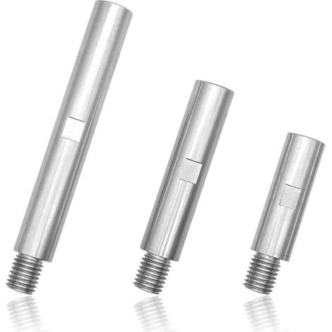 Prolunga in lega di alluminio in 3 pezzi, robusta e durevole, prolunga M14 per smerigliatrice angolare, accessori per smerigliatrice angolare, 75 mm, 100 mm, 140 mm (1/4)