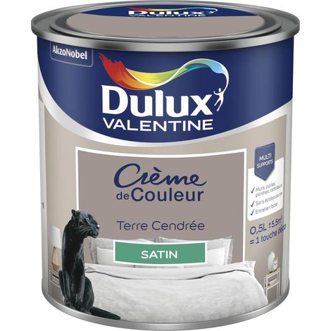 [PROMO] Peinture Crème De Couleur Satin Terre Cendrée 0,5 L - Dulux Valentine