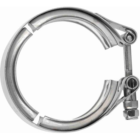 Bride Turbo Downpipe Exhaust Clamp 63mm V-Band Fixation Acier Inoxydable M6 Vis (1/5)