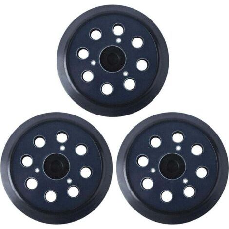 125mm Plateau de ponçage Compatible avec Makita 743081–8 Remplacer le BO5010 BO5041K– Disques de ponçage à 8 trous(3 pièces)
