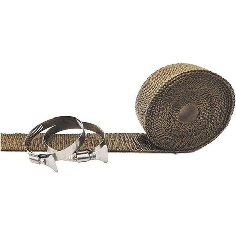 Isolation de Tuyau, Enveloppe de Tuyau Ignifuge Amovible Anti-brûlure, Diamètre Réglable, Enveloppe de Tuyau de Poêle Résistante à la Chaleur et aux Intempéries avec 2 Pinces (1/4)