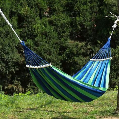 1 Hamac, Toile extra-lourde, 200 kg, Infroissable, Extérieur, 1 personne (1/3)