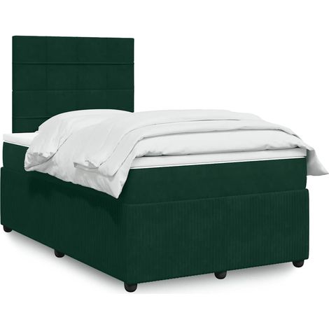 Boxspringbett mit Matratze Dunkelgrün 120x190 cm Samt (1/5)