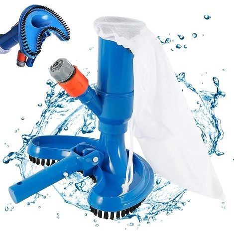 jardin piscine Mini aspirateur de piscine à jet avec embout de nettoyage rapide, nettoyeur de piscine avec brosse/raccord de tuyau rapide (tuyau non inclus) (1/5)