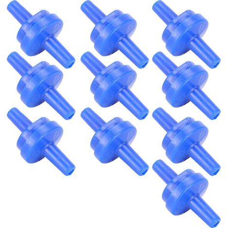 Lot de 10 clapets anti-retour pour pompe à air/oxygène, accessoires pour aquarium, compatibles avec tuyaux de 4 mm. (1/5)
