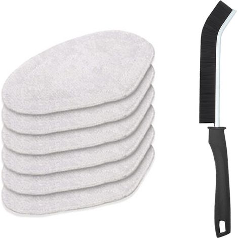 Serpillères Remplacement pour Polti Vaporetto Brosse Vaporforce, Produit Authentique pour Smart 35Mop, Smart 40Mop, etc Une brosse supplémentaire sera offerte en cadeau (6 pièces)