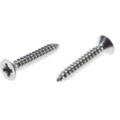 Vis autotaraudeuse RS PRO, N°8 x 25mm, tête Fraisée, en Acier Inoxydable ( Prix pour Boîte de 100 )