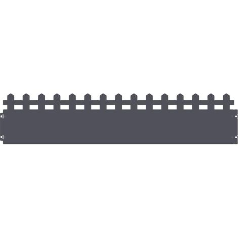 Borduras para césped 20 pcs Antracita 103 x 0,05 x 22 cm Acero vidaXL