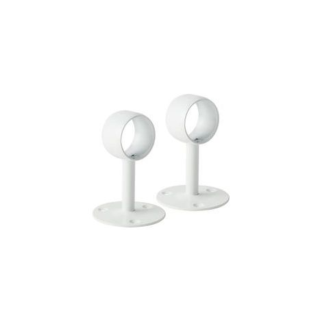 Support Tringle Rideau Plafond en Acier Inoxydable, Support Tringle Penderie pour Tube de rond Ø 38 mm, Blanc Brillant 2 Pcs, EFL6038W-2P (1/5)