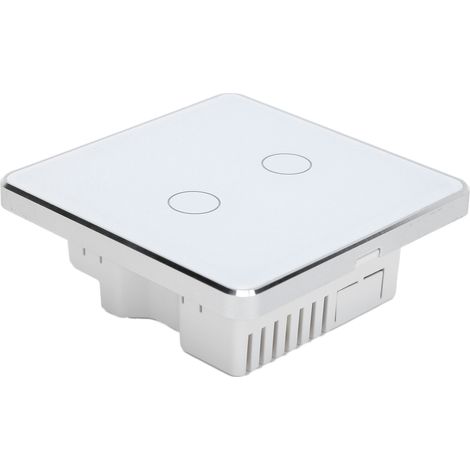 Interrupteur intelligent tactile ZigBee 3.0, commande vocale Alexa/Google, 86x86mm, sans fil, 100-250V, 2 canaux (1/5)