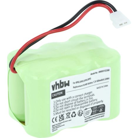 vhbw Akku Ersatz für Icom BP-82, BP-85, BP-84, BP-83 für Funkgerät, Walkie Talkie (600 mAh, 7,2 V, NiMH)