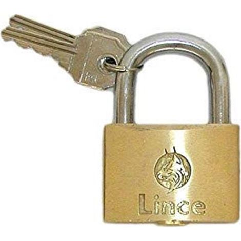 LINCE 500-65 Eurotop Vorhängeschloss aus Messing, gleichschließend