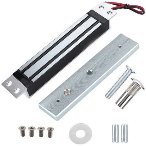 12 V CC, force de maintien de 280 kg/600 lbs du verrou électromagnétique, mode NC sécurisé (1/5)