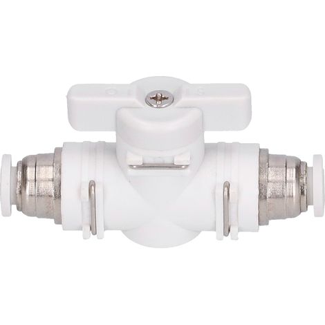 Raccord Pneumatique Rapide 6mm, Connecteur Air Comprimé, Joint Union Adaptateur, Raccord Instantané pour Ligne d'Air, Vannes de Régulation de Débit (1/5)