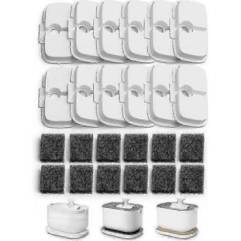 Lot de 12 filtres de rechange pour fontaine à eau sans fil Dockstream PLWF005/PLWF115/WF105 (1/5)