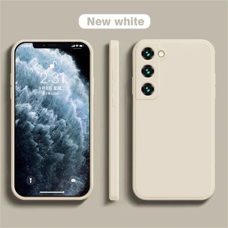 Coque de téléphone en silicone (blanc ivoire, Galaxy S26 Ultra) pour Samsung, protection arrière antichoc (1/5)