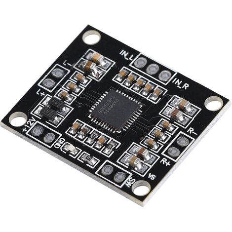 Module amplificateur audio numérique de classe D 12 V 15 W avec amplificateur vidéo stéréo double canal (1/5)