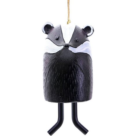 Carillon décoratif Badger en résine artisanale pour jardin, 1 pièce, H-style wind chime, modèle badger bohème, pendentif carillon décoratif (1/5)