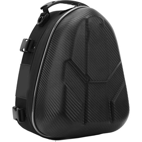 Sacoche casque moto imperméable coque rigide grande capacité extensible bande réfléchissante fond pour moto cross (1/5)