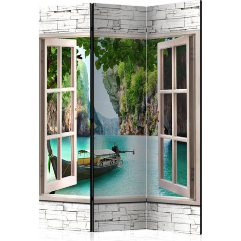 Paravent 3 Volets "Thai Paradise" 135x172cm (1/2)