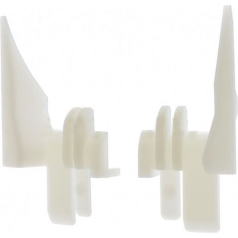 – Paire de tulipes pour volet roulant – Compatible lames PVC 7 à 9mm – Couleur blanche – Accessoire de protection fenêtre (1/2)