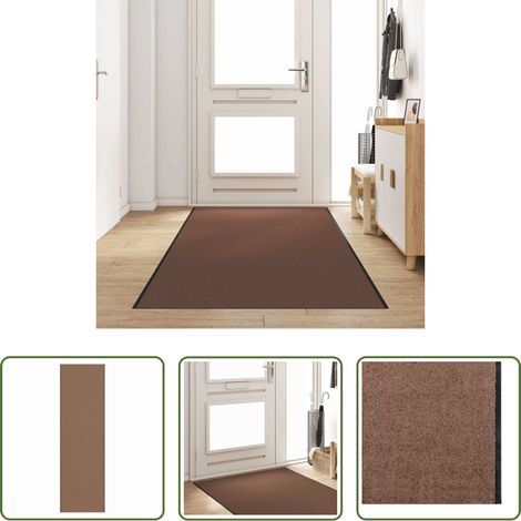 Tapis de porte - Tapis d'entrée Autre Marron et Noir 120 x 400 cm (1/5)
