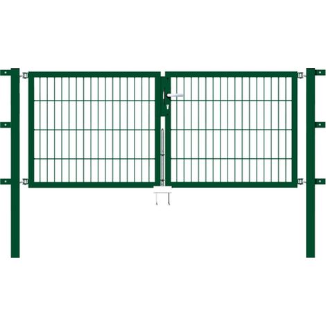 ALBERTS Doppeltor Flexo, fvz.grün Kst.b.RAL 6005, lichte BxH2000x800, PF60x60/1300mm (1/3)