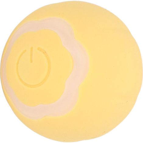 Balle pour chat intelligente et interactive avec roulement automatique et fonction de rotation à 360°, fonction de chargement USB et lumières LED jaunes. (1/5)